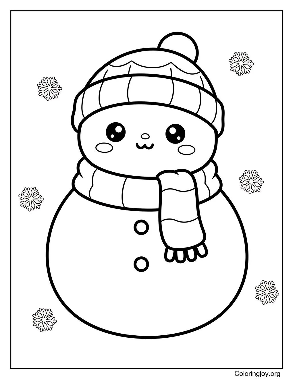 Página sencilla para colorear de diciembre
