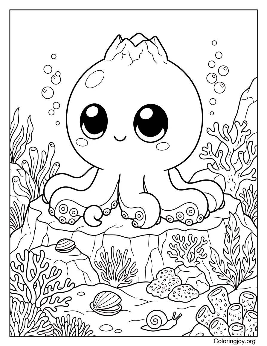Arándanos Octopussini página para colorear