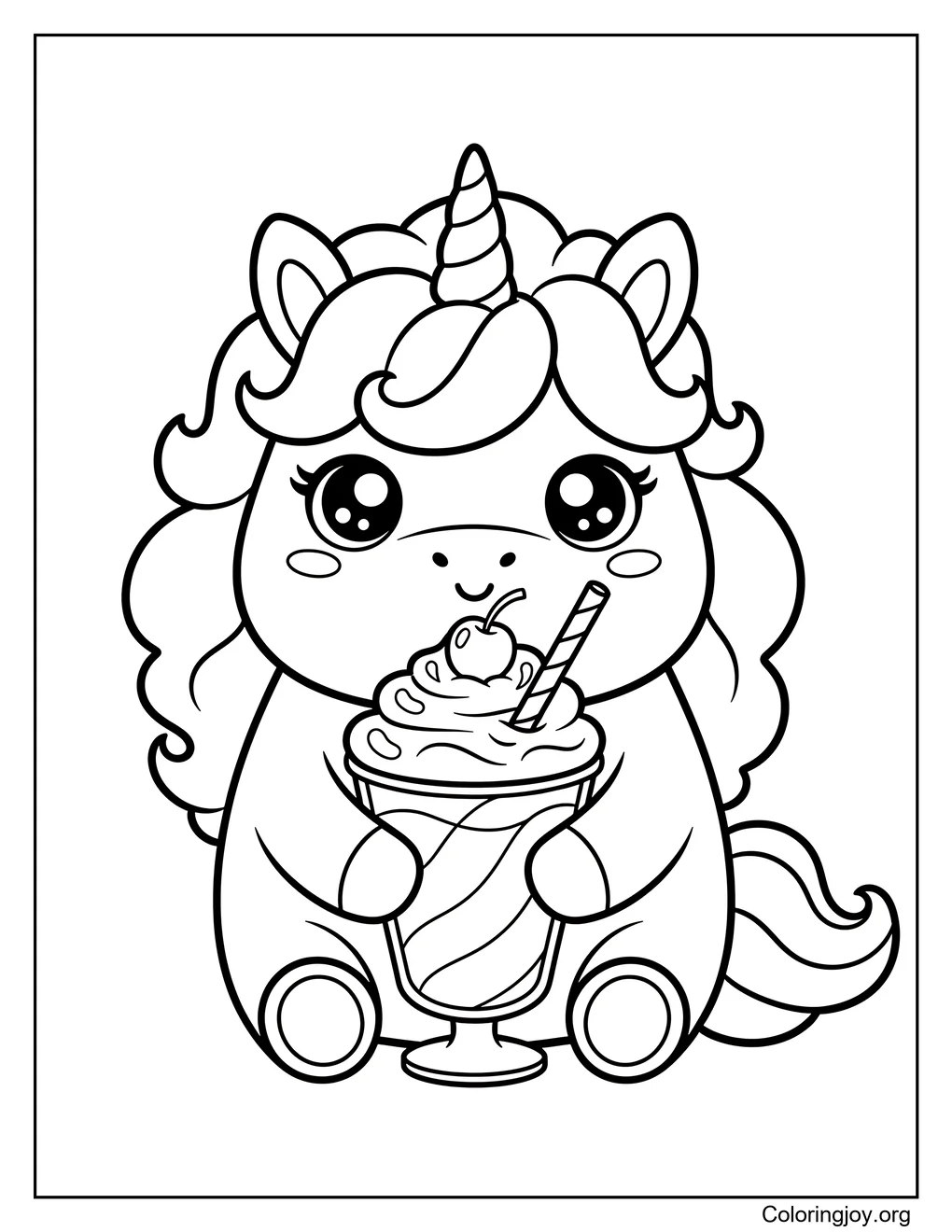 Batido de Unicornio Kawaii