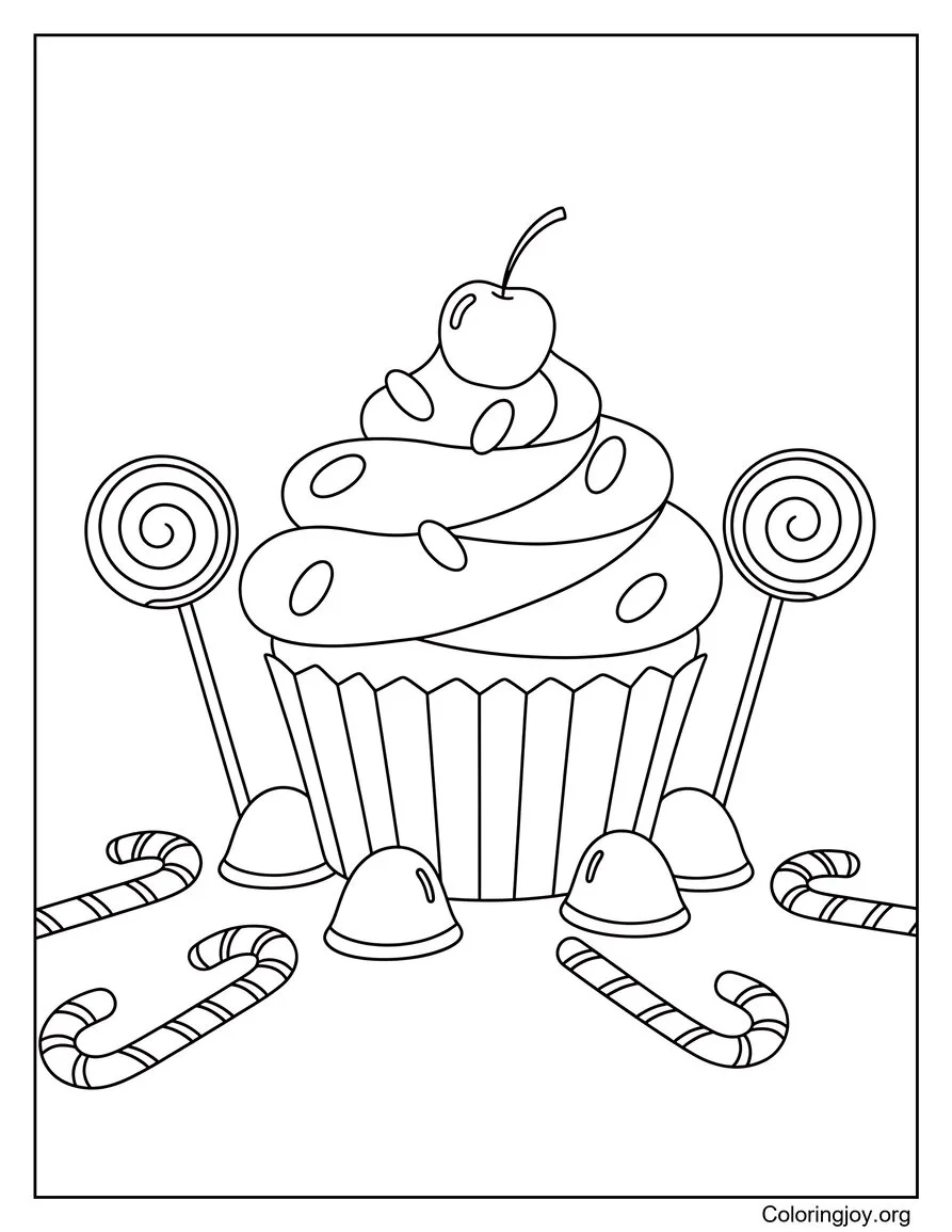 Cupcake géant à Candy Land