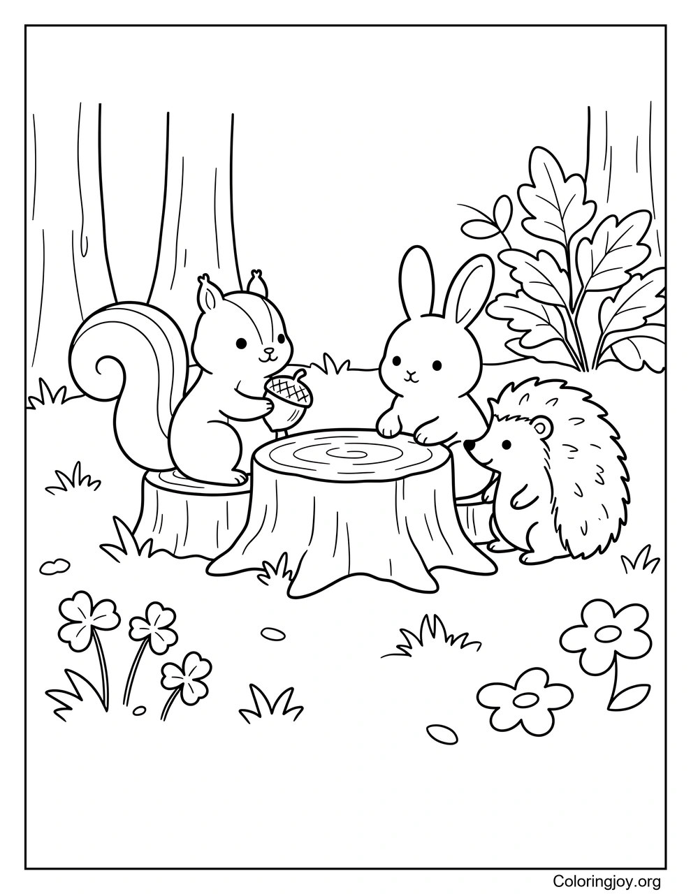 Forest Friends with a Squirrel