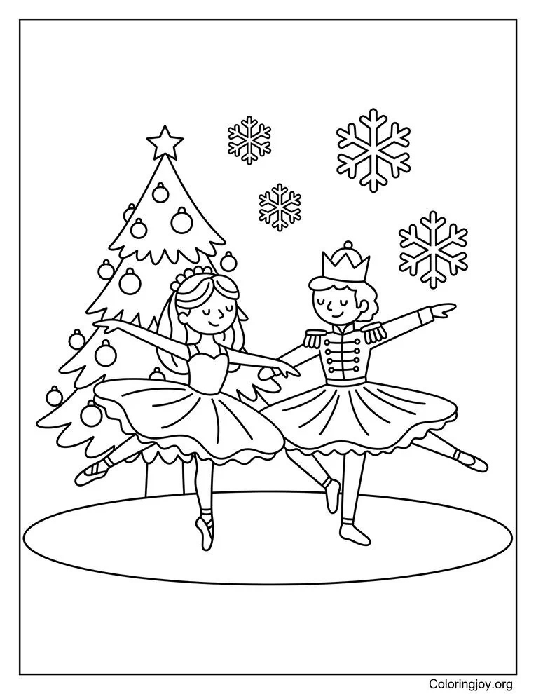 Nutcracker Fairytale Coloring Page Ballet Edition
