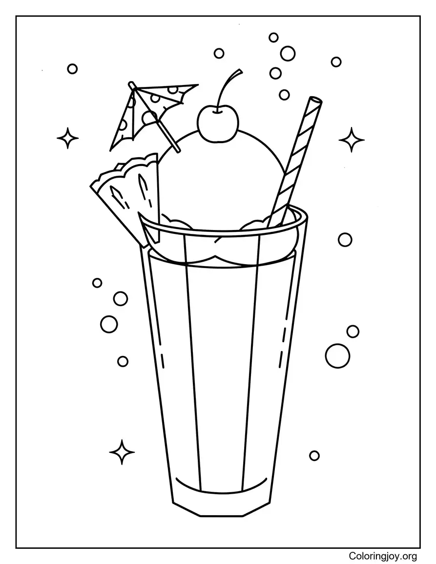 Watermelon Popsicle Picnic Scene Illustration coloring page