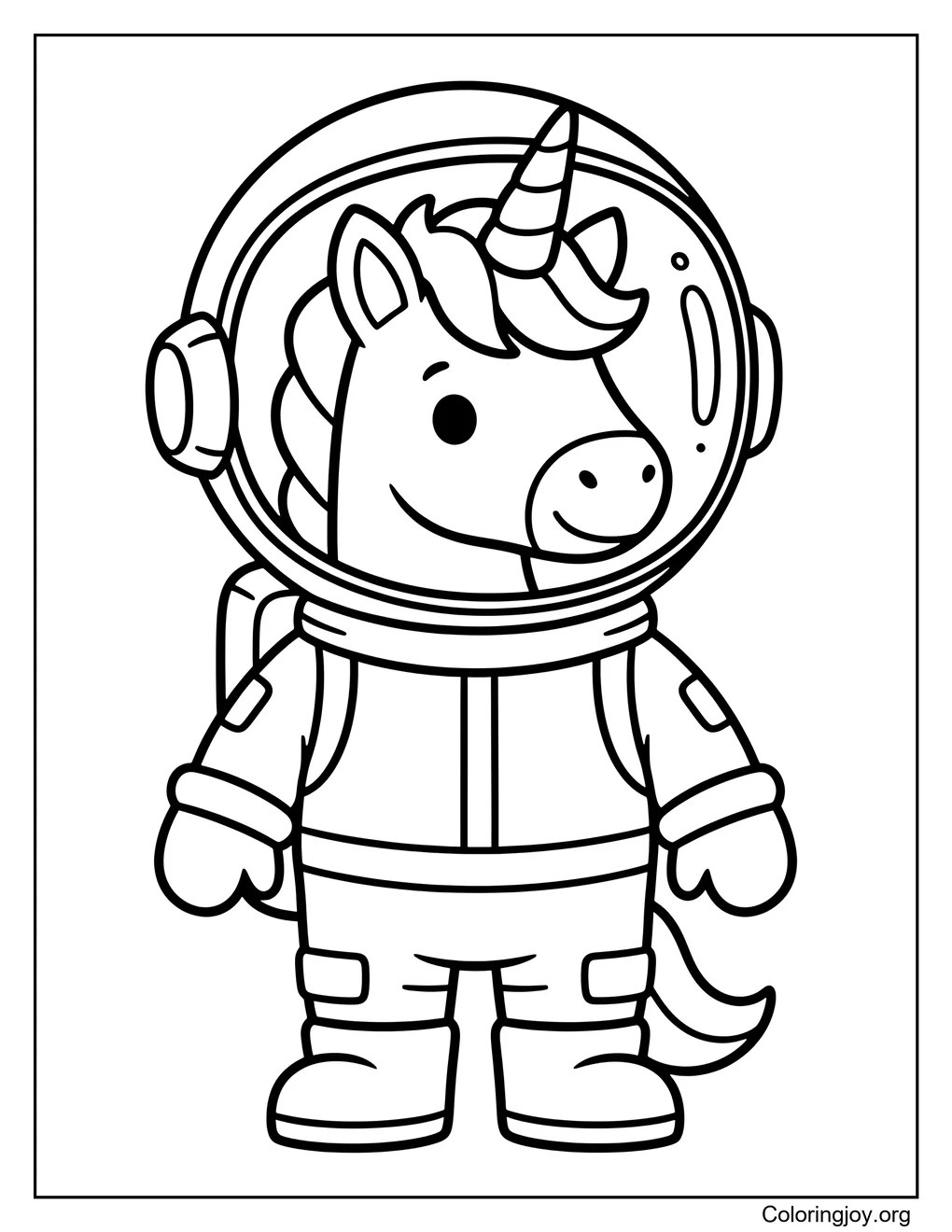 Licorne astronaute
