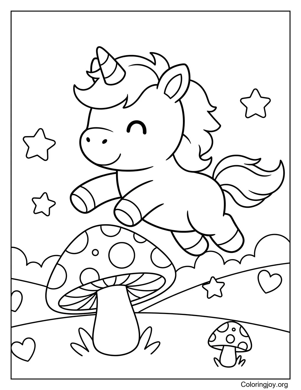Licorne sautant