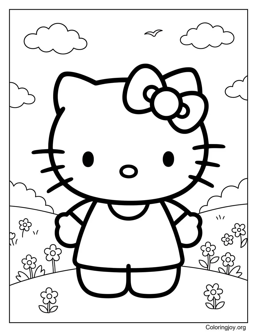 Happy Day Hello Kittyfor Kids coloring page