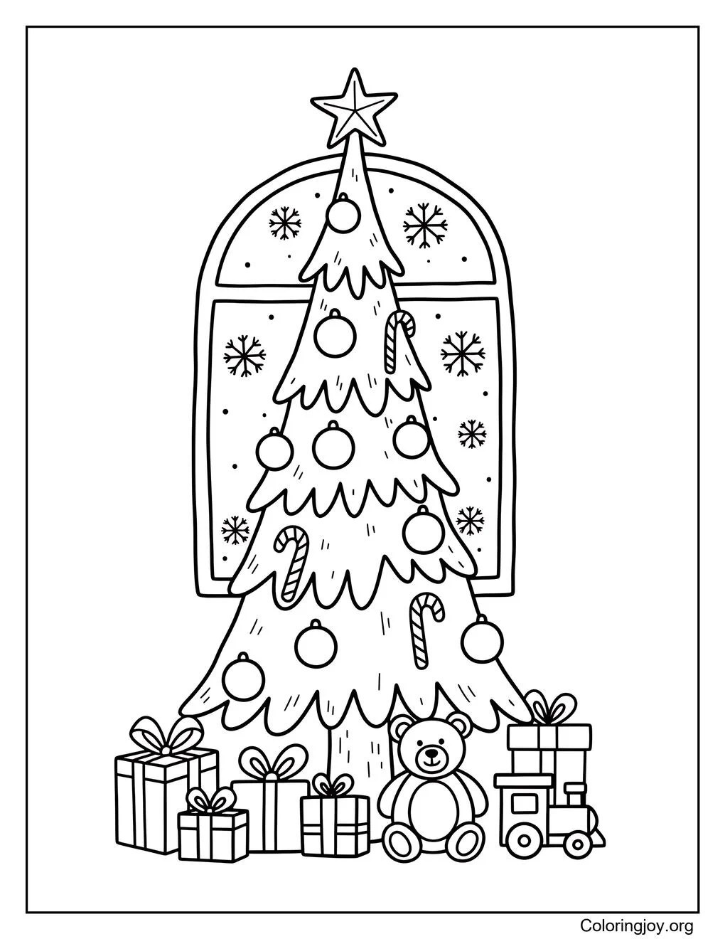Kerstboom kleurplaat