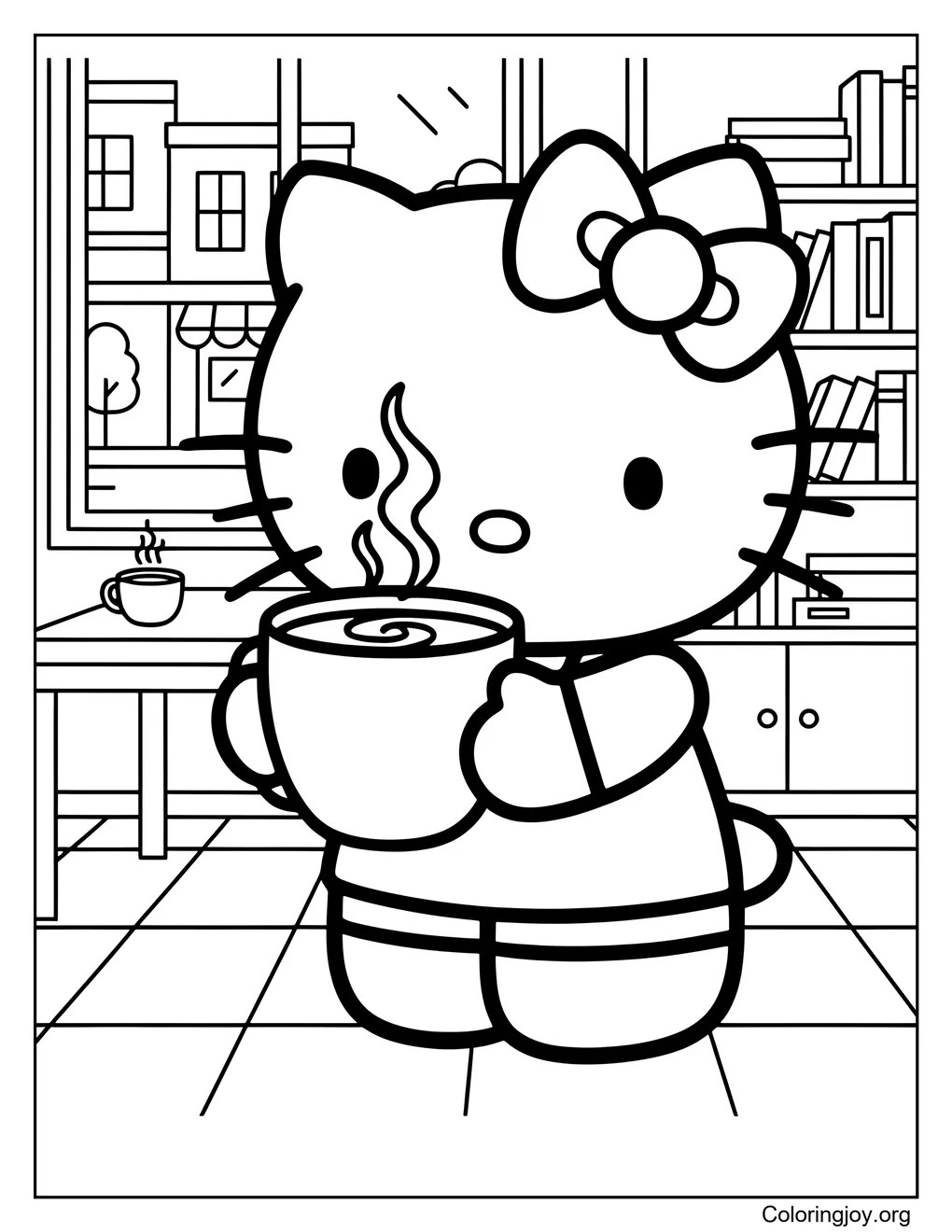 El acogedor momento del cacao de Hello Kitty