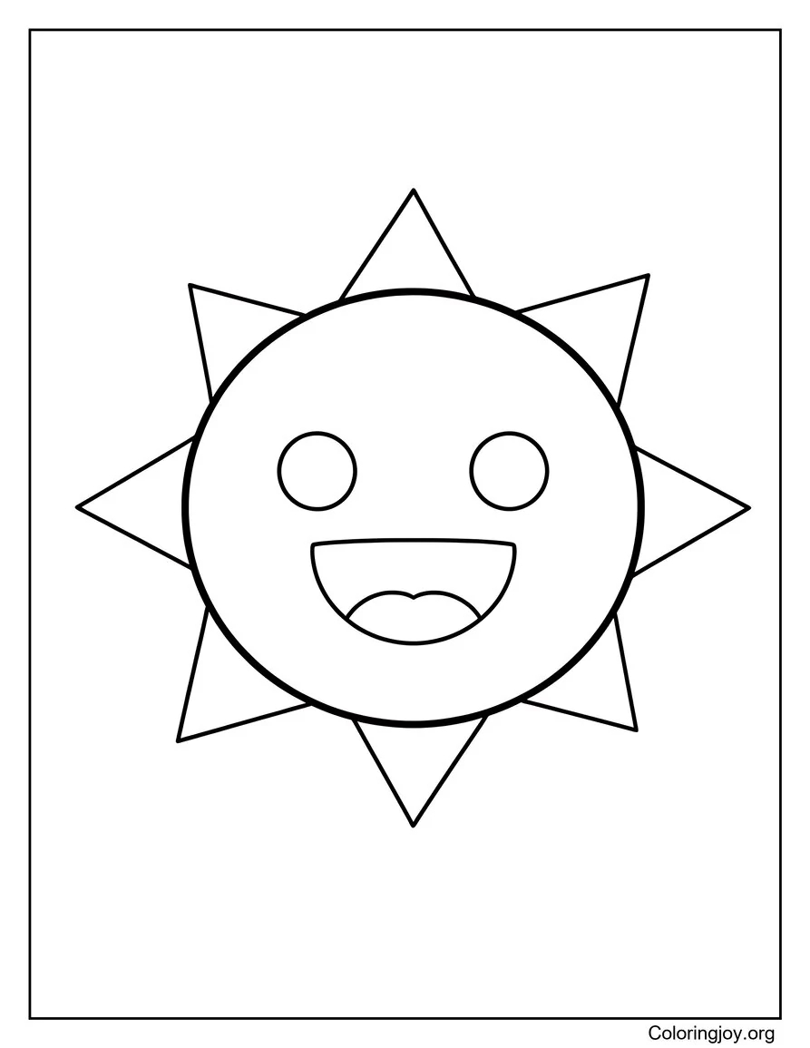 Mr Suns Happy Day coloring page