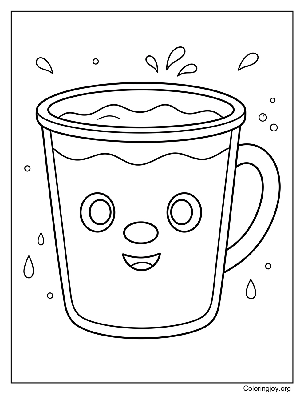 Eine Tasse enthält frisches Trinkwasser.