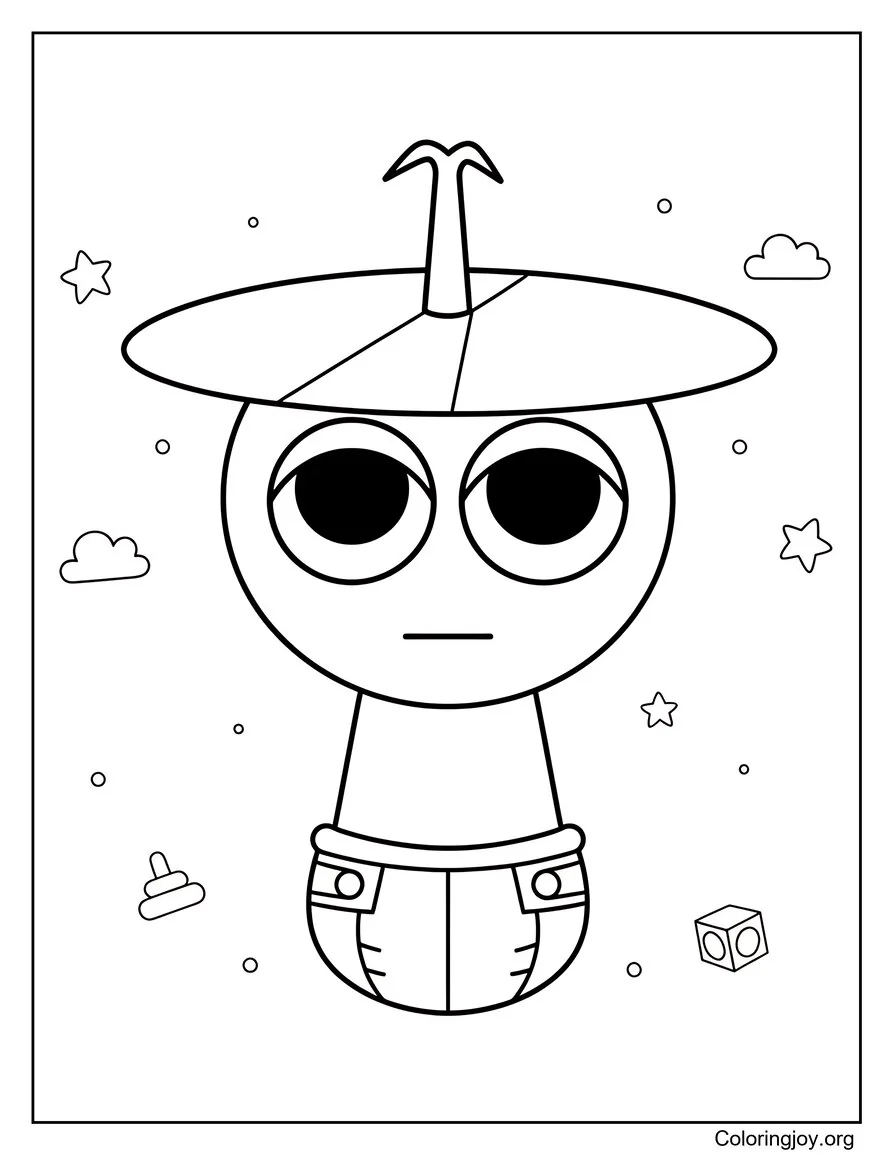 Clukr Baby Sprunki coloring page