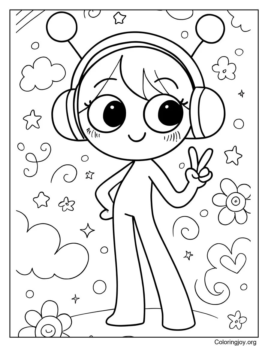 Oren Sprunki Teenage coloring page
