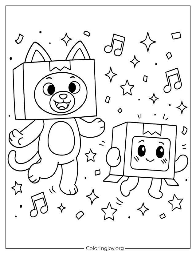 Baile alegre de Foxy y Boxy