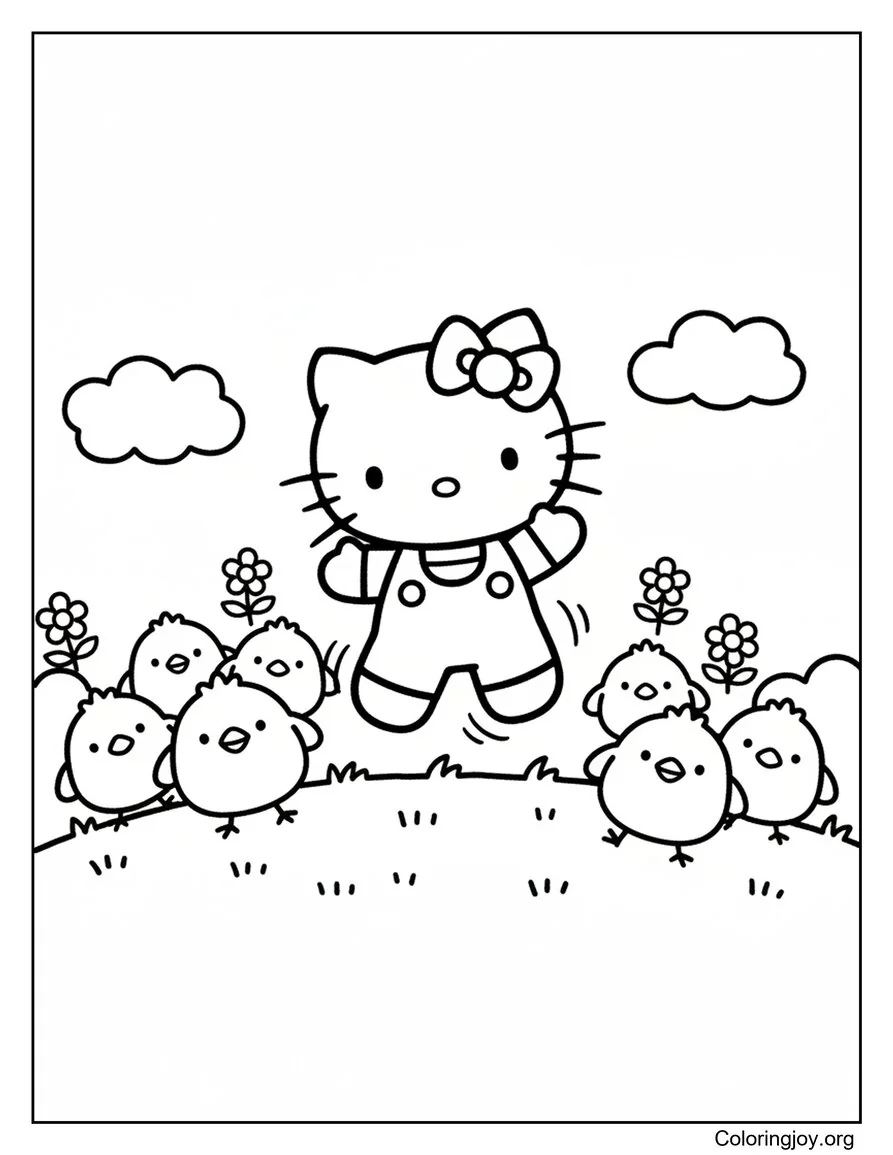 Hopping with Cute Chicks