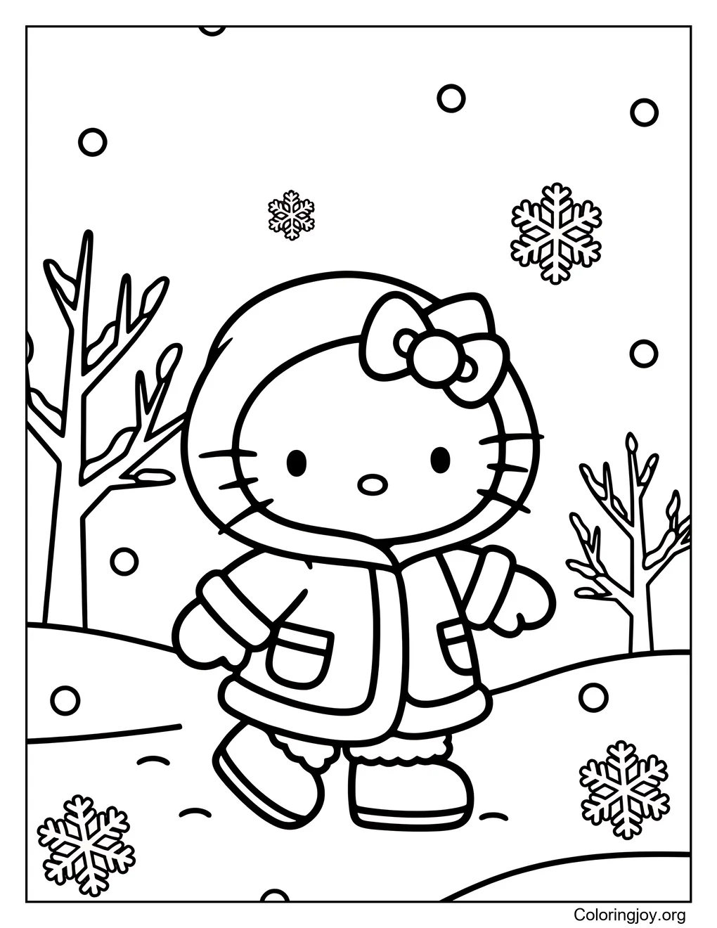 Caminata de invierno de enero de Hello Kitty