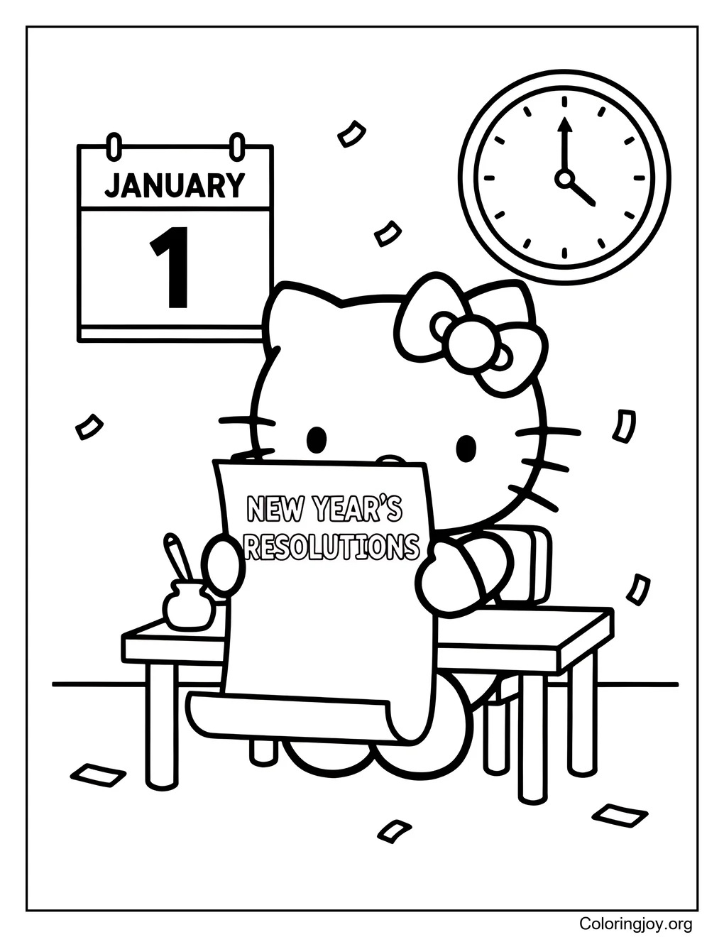 Metas de Año Nuevo de Hello Kitty