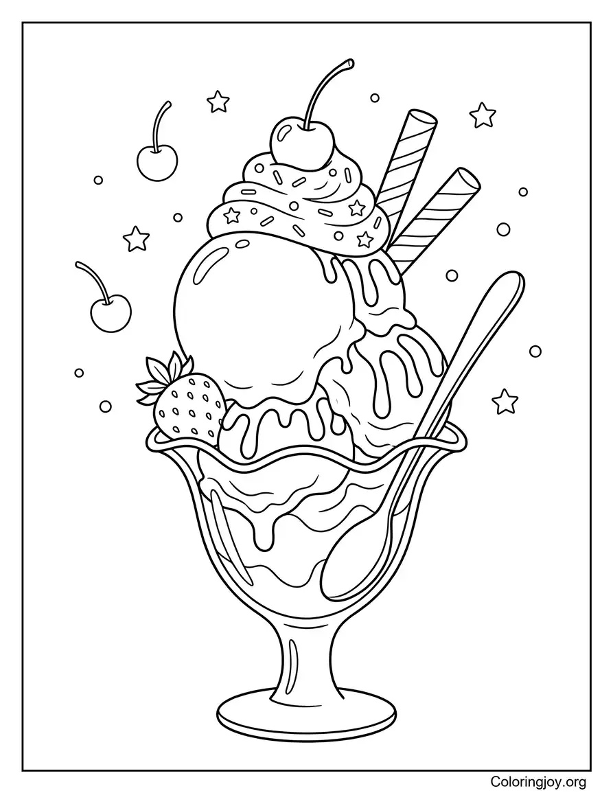 Summer Frozen Treats Collection coloring page