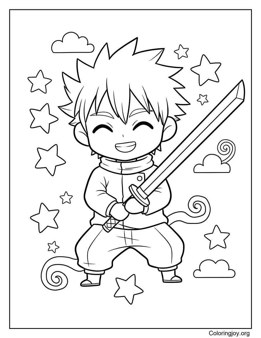 Gojo Satoru con la espada lista