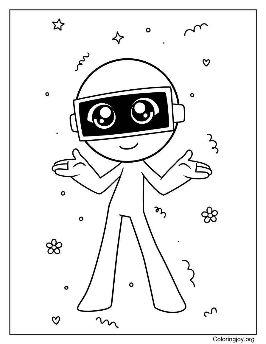 Garnold Sprunki in Teenage look coloring page