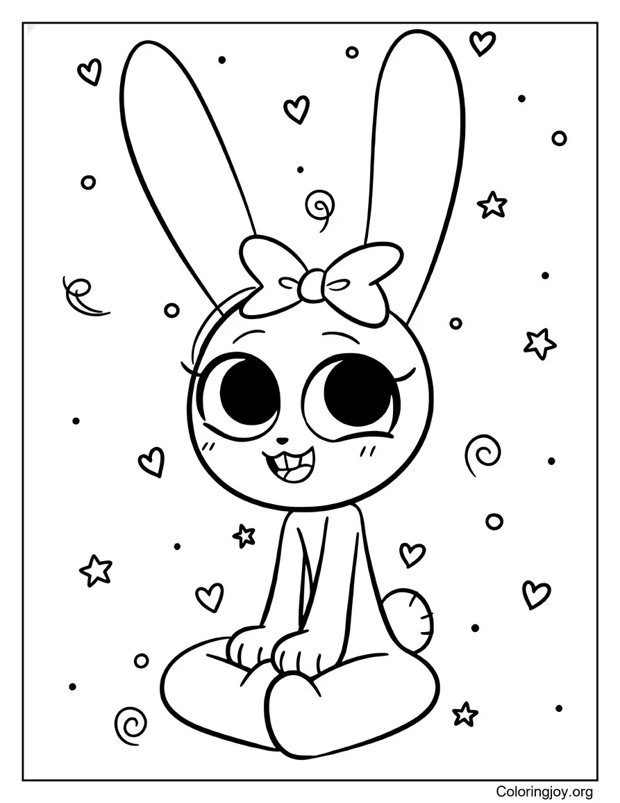 Pinki Sprunki Teenage coloring page