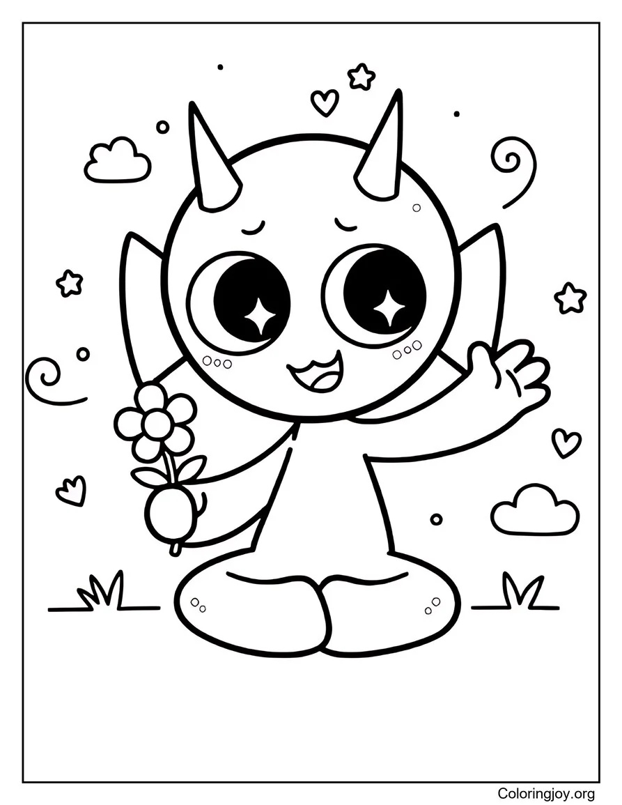 Durple Sprunki Teenage coloring page