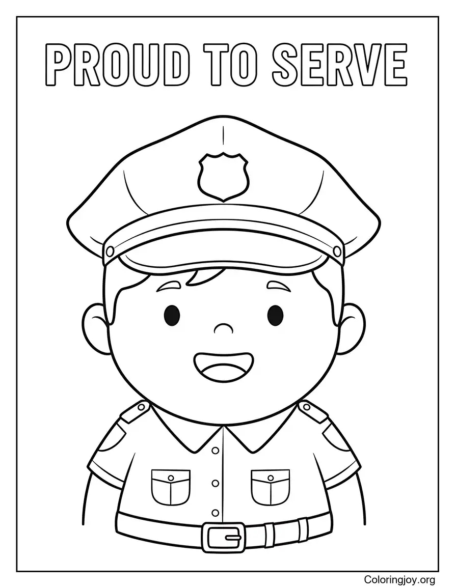 Orgulloso de servir página para colorear