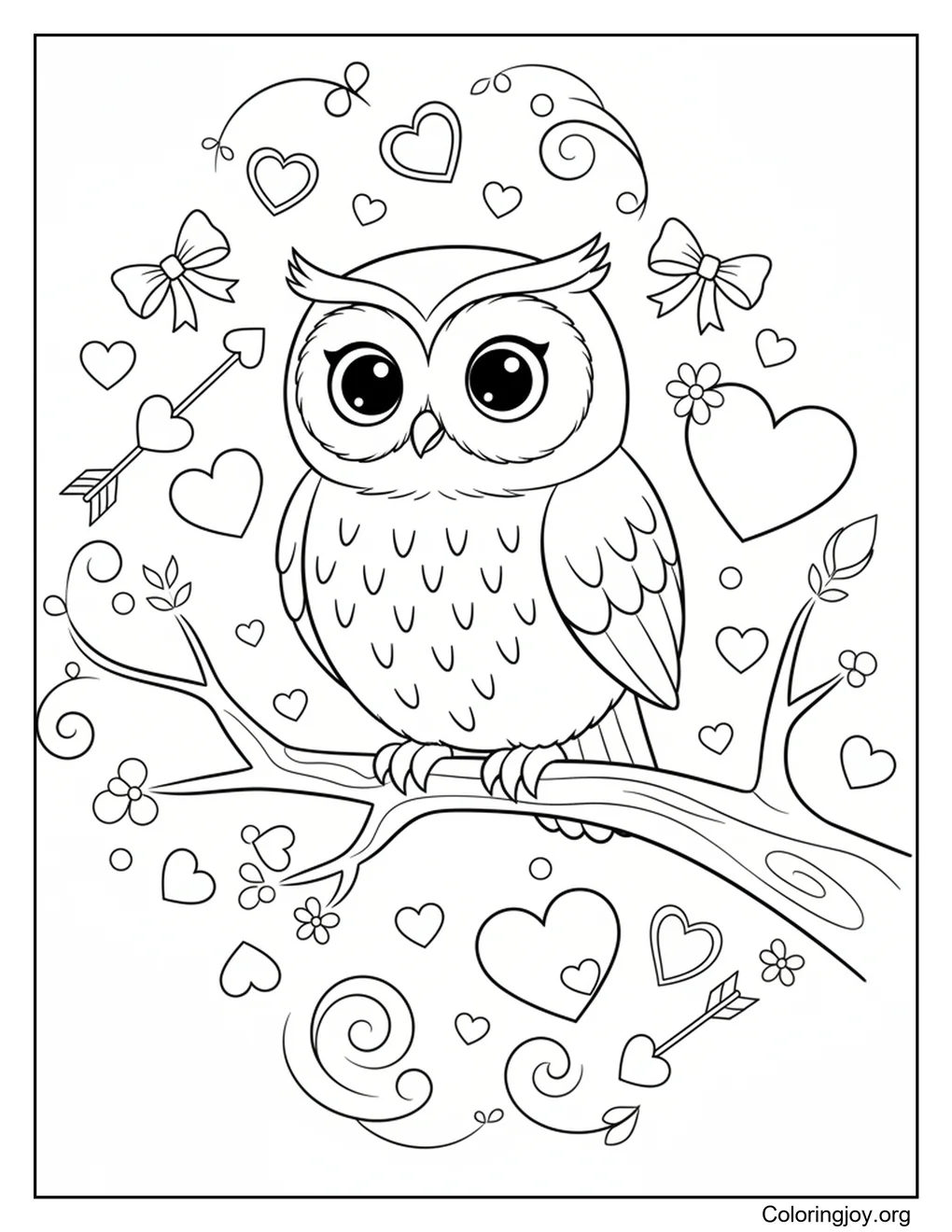 Búho San Valentín