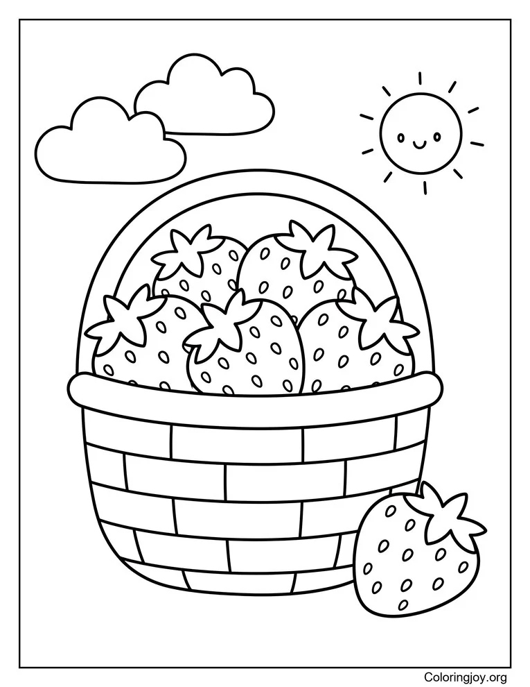 Cesta de fresas