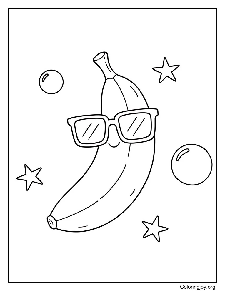 Plátano con gafas de sol