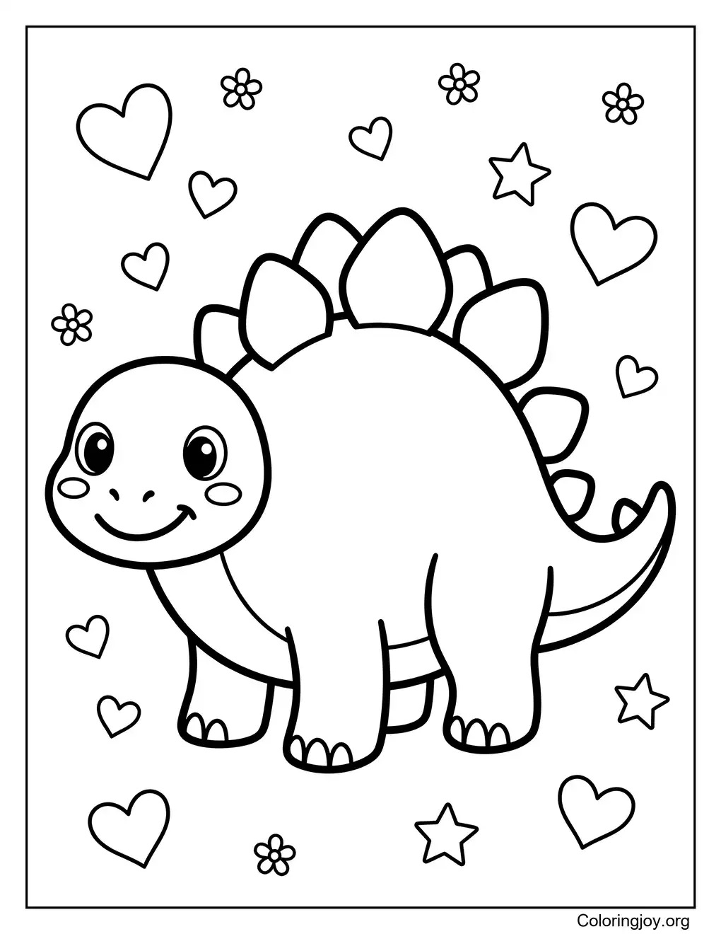 Cute Stegosaurus Heart Page