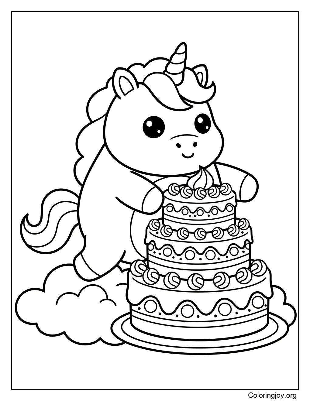 Gâteau d'anniversaire Licorne