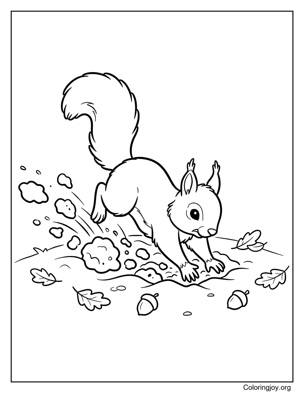 Digging Frantically in the Dirt coloring page