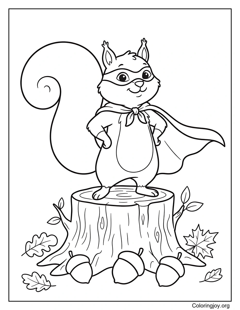 Squirrel Dressed as a Tiny Superhero
