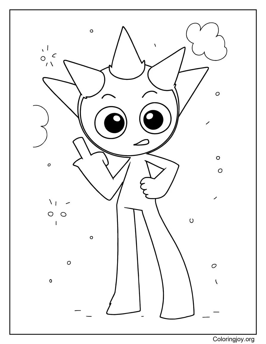 Raddy Sprunki Teenage coloring page