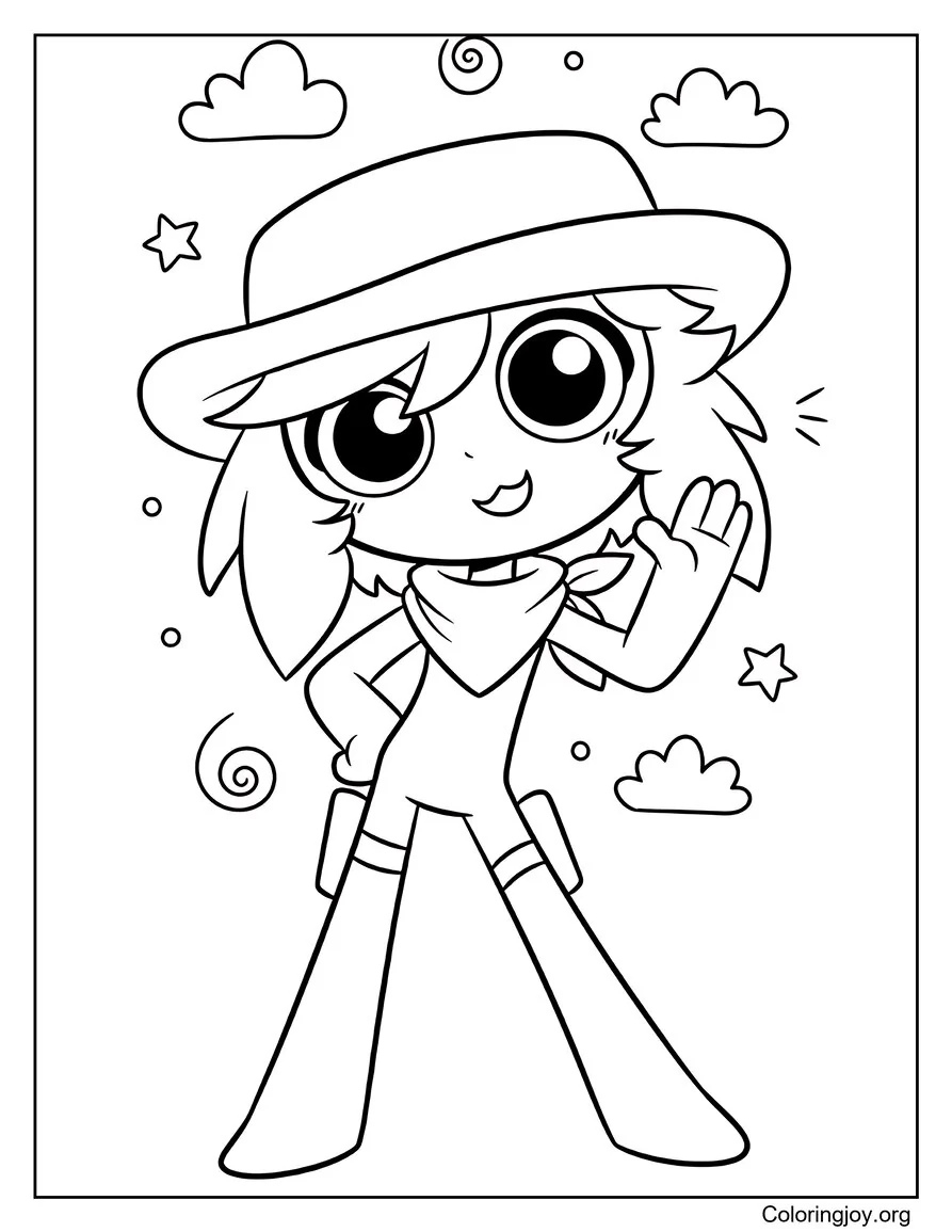 Tunner Teenage Sprunki coloring page