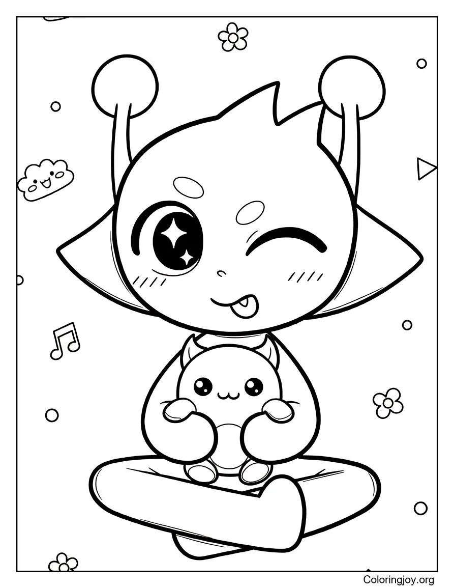 Yellow (simon) Sprunki Teenage coloring page