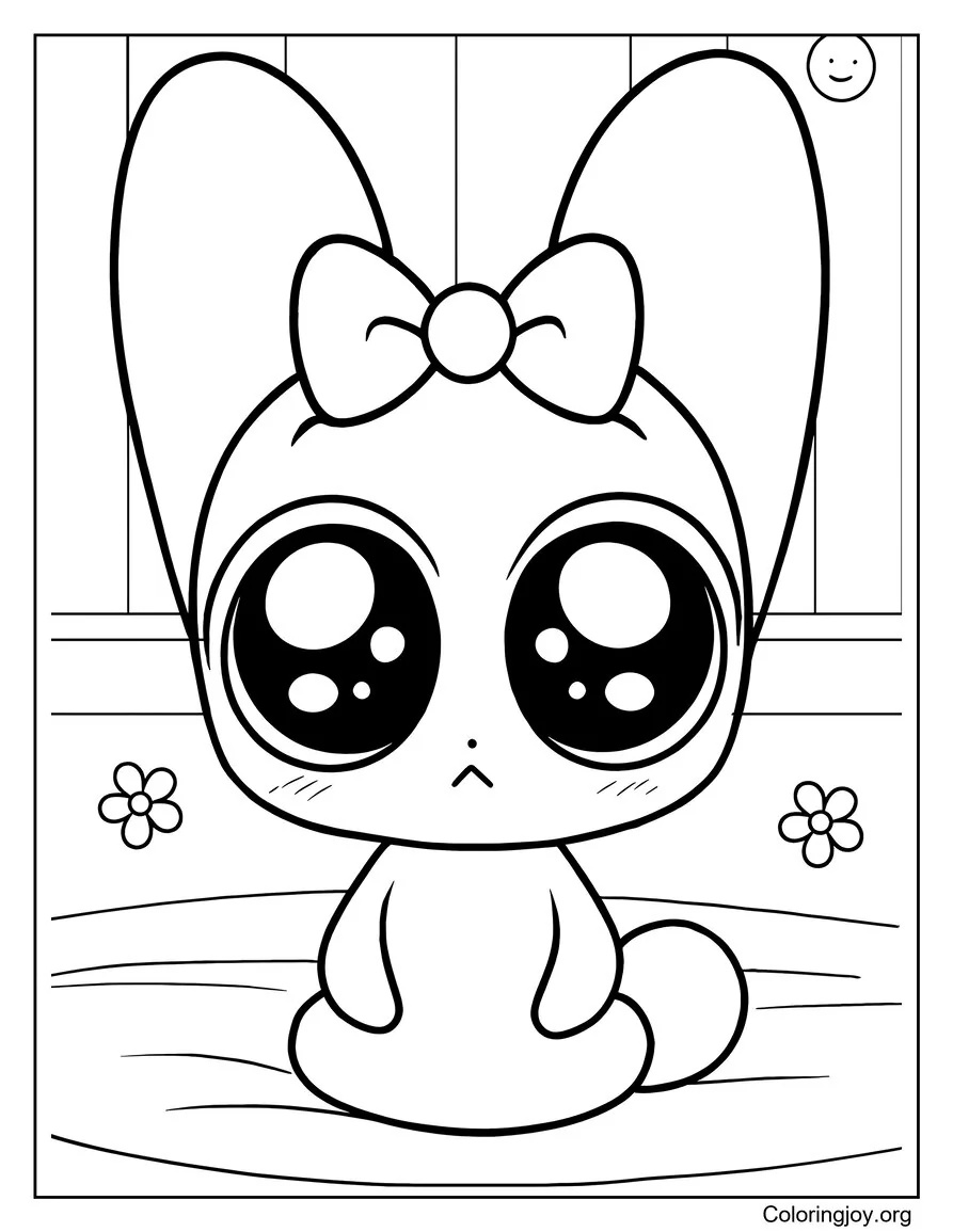 Pink Baby Sprunki coloring page