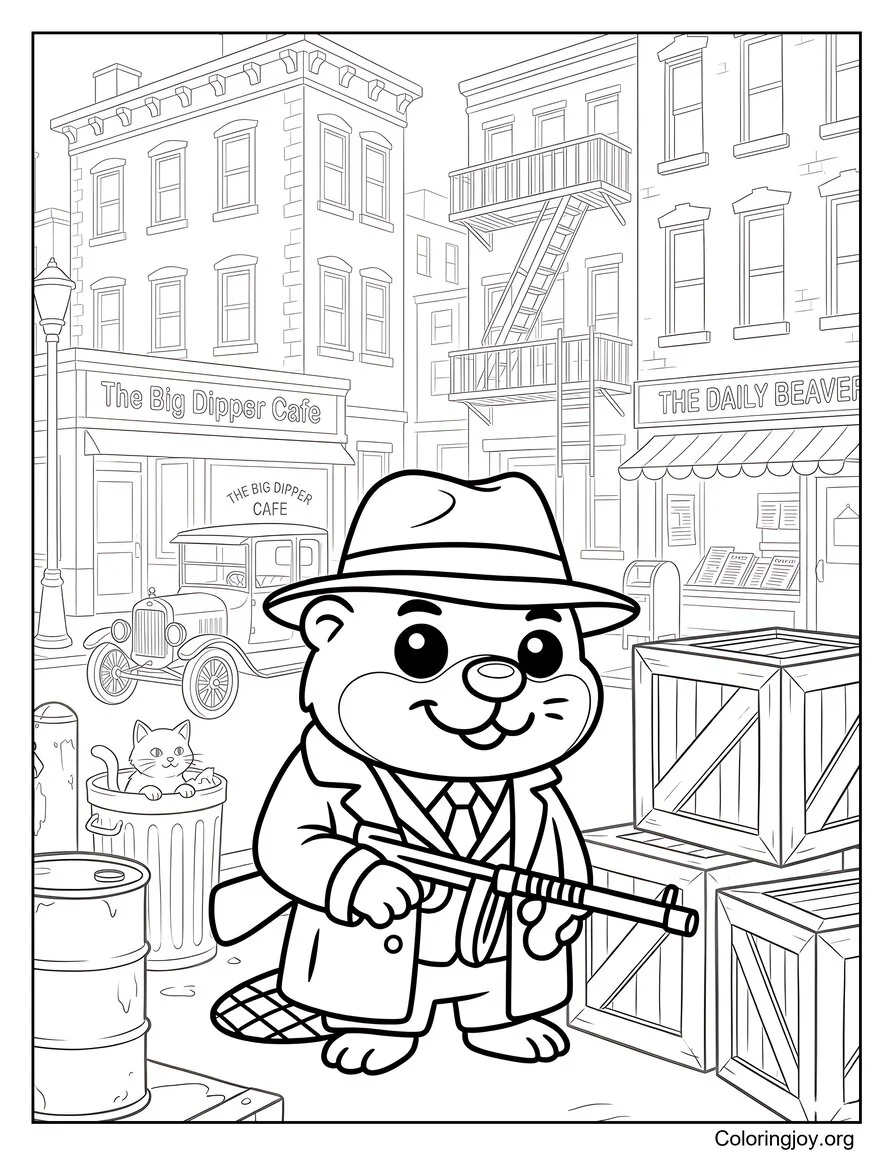 Bobrito Bandito página para colorear