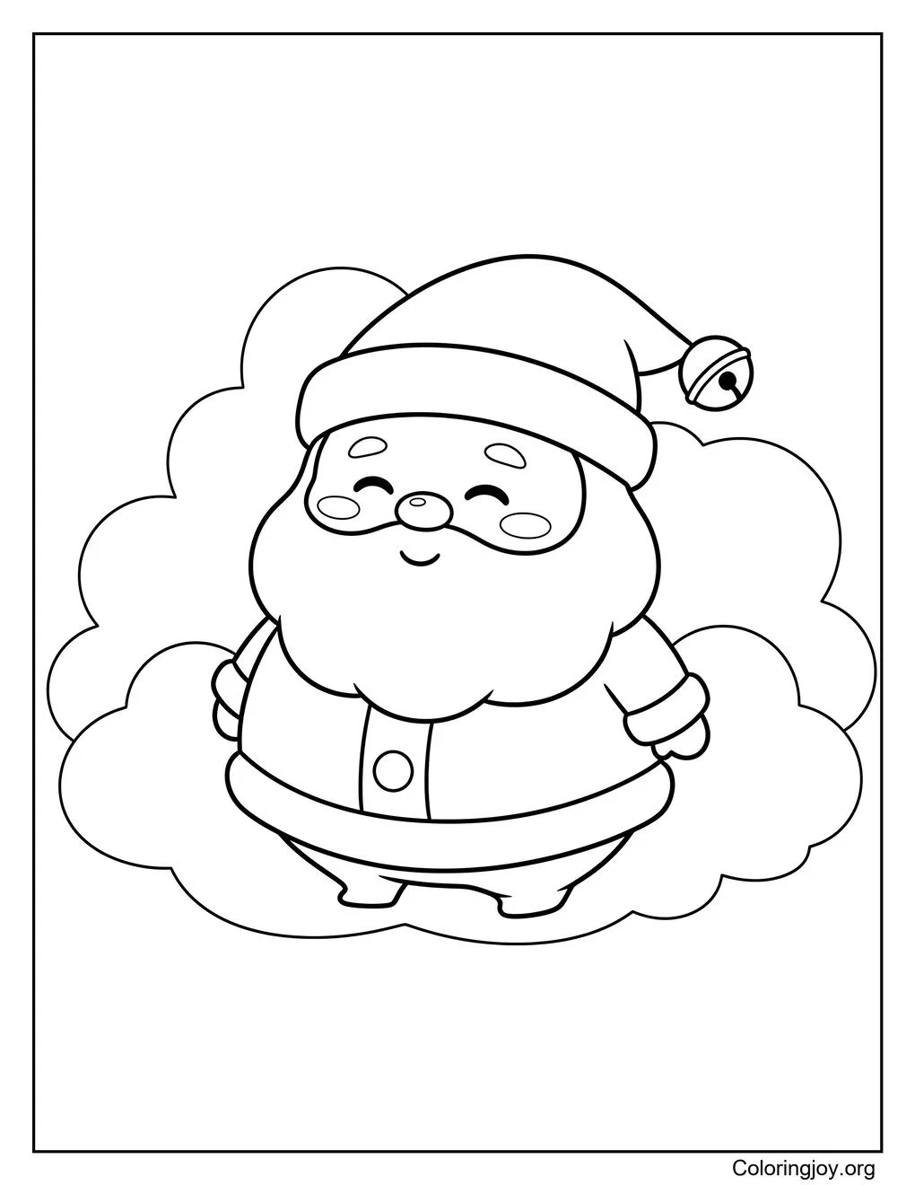 Kerstman kleurplaat