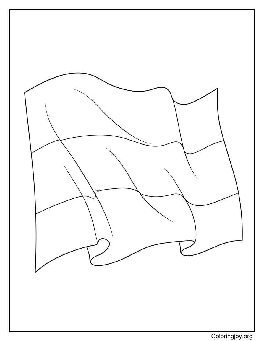 Ondeando la bandera Gabon página para colorear