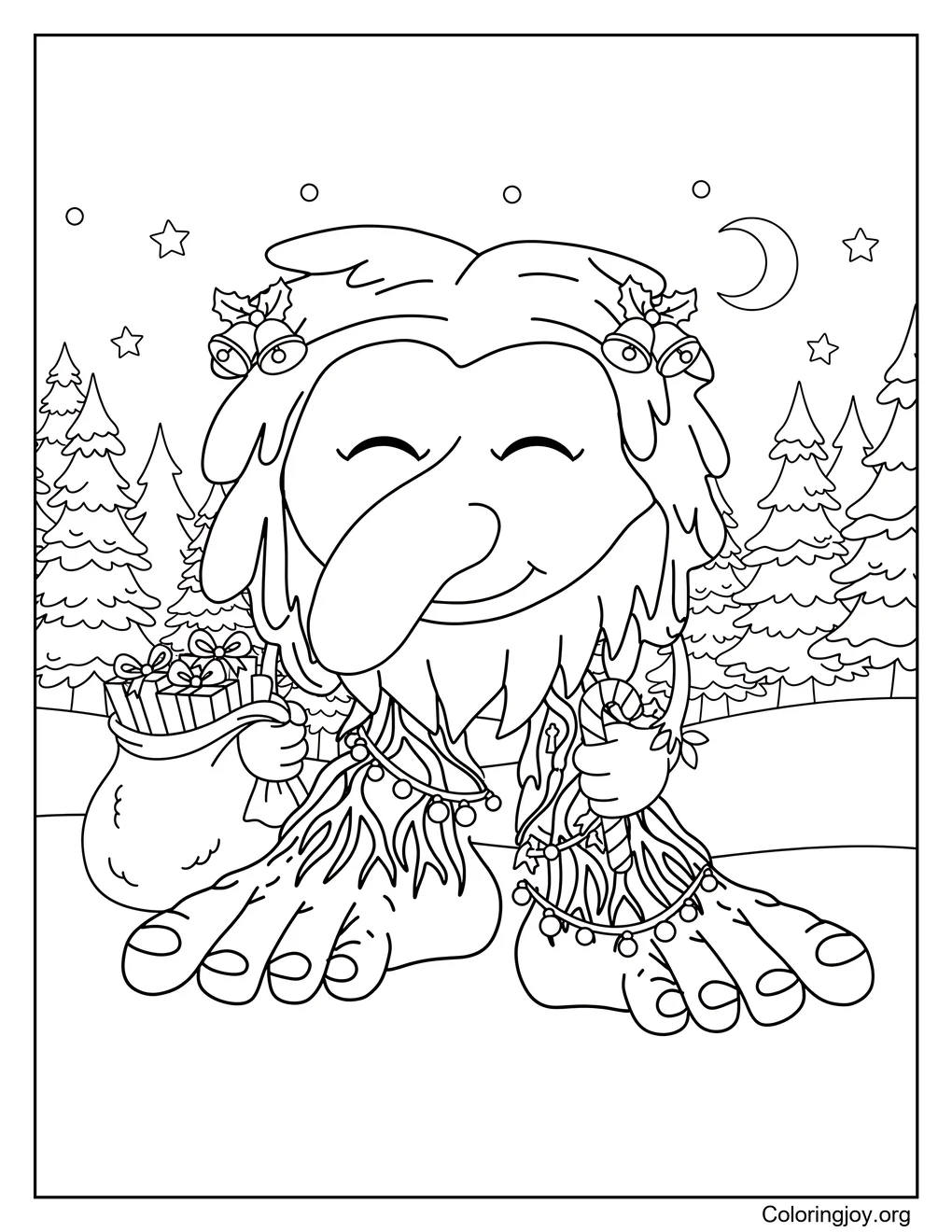 Hoja para colorear navideña de Brr Brr Patapim página para colorear
