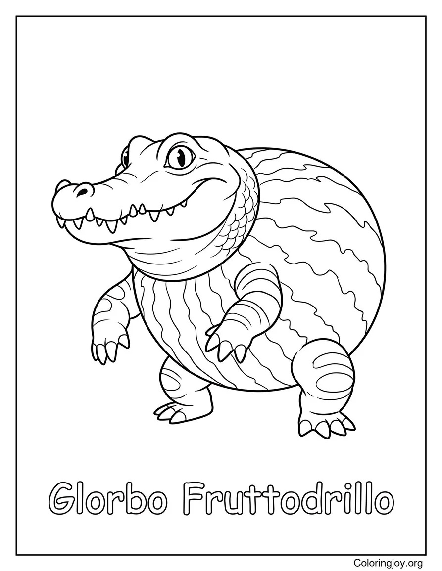 Glorbo Fruttodrillo página para colorear