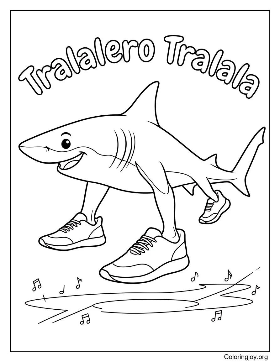 Tralalero Tralala página para colorear