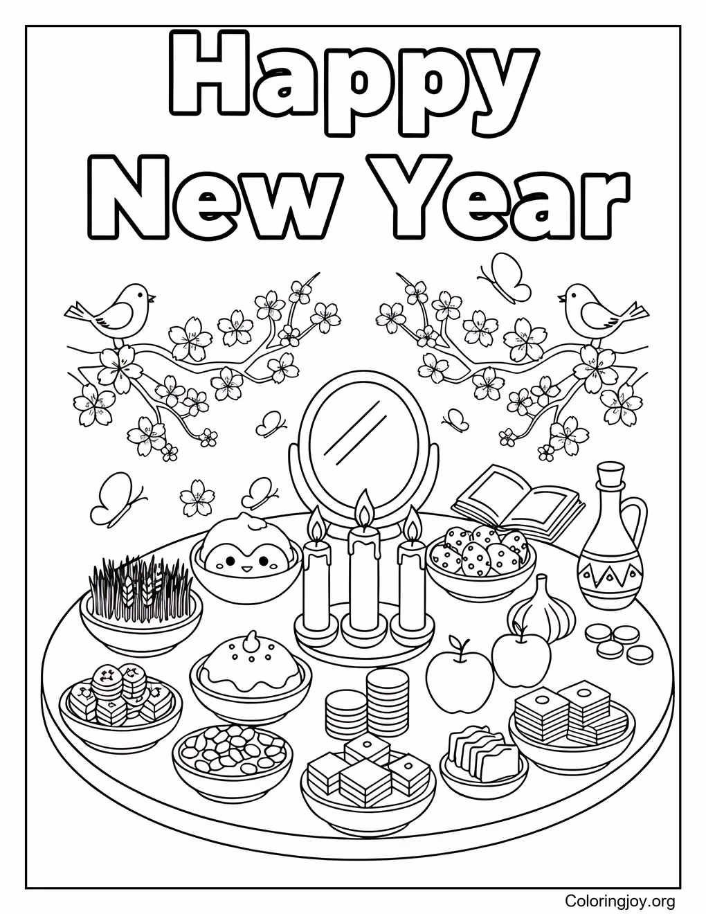 Persian New Year coloring page