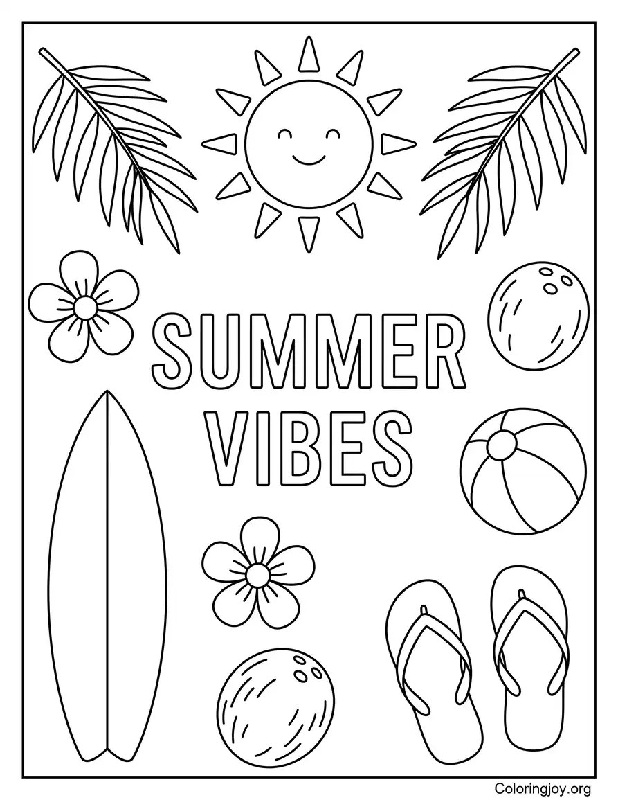 Stampabili Doodle estivi di Good Vibes