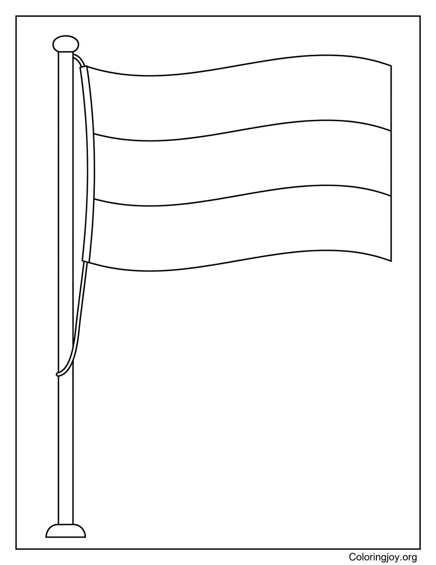de bandera simple Gabon página para colorear