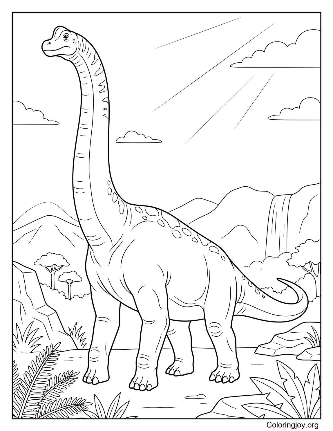 Jurassic Park Style Brachiosaurus Standing Tall