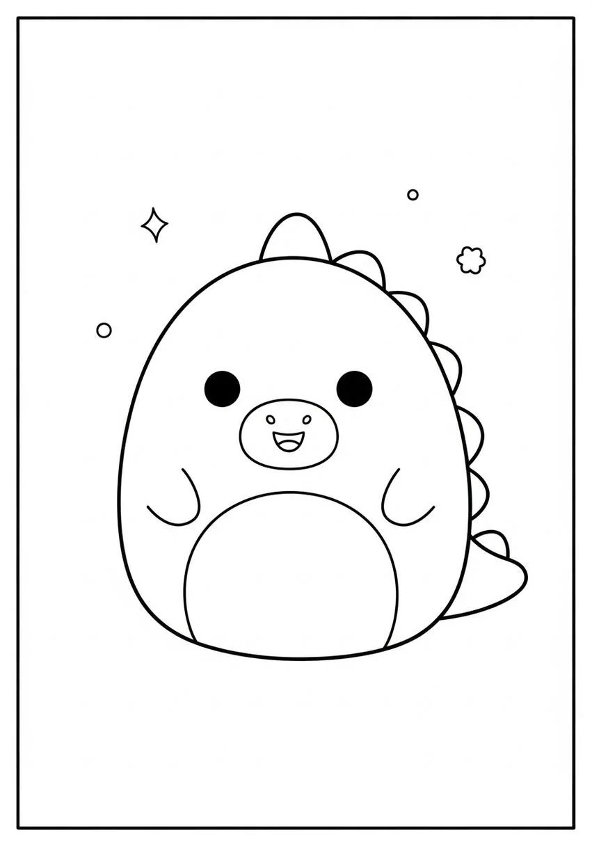 Squishmallow Danny coloring page