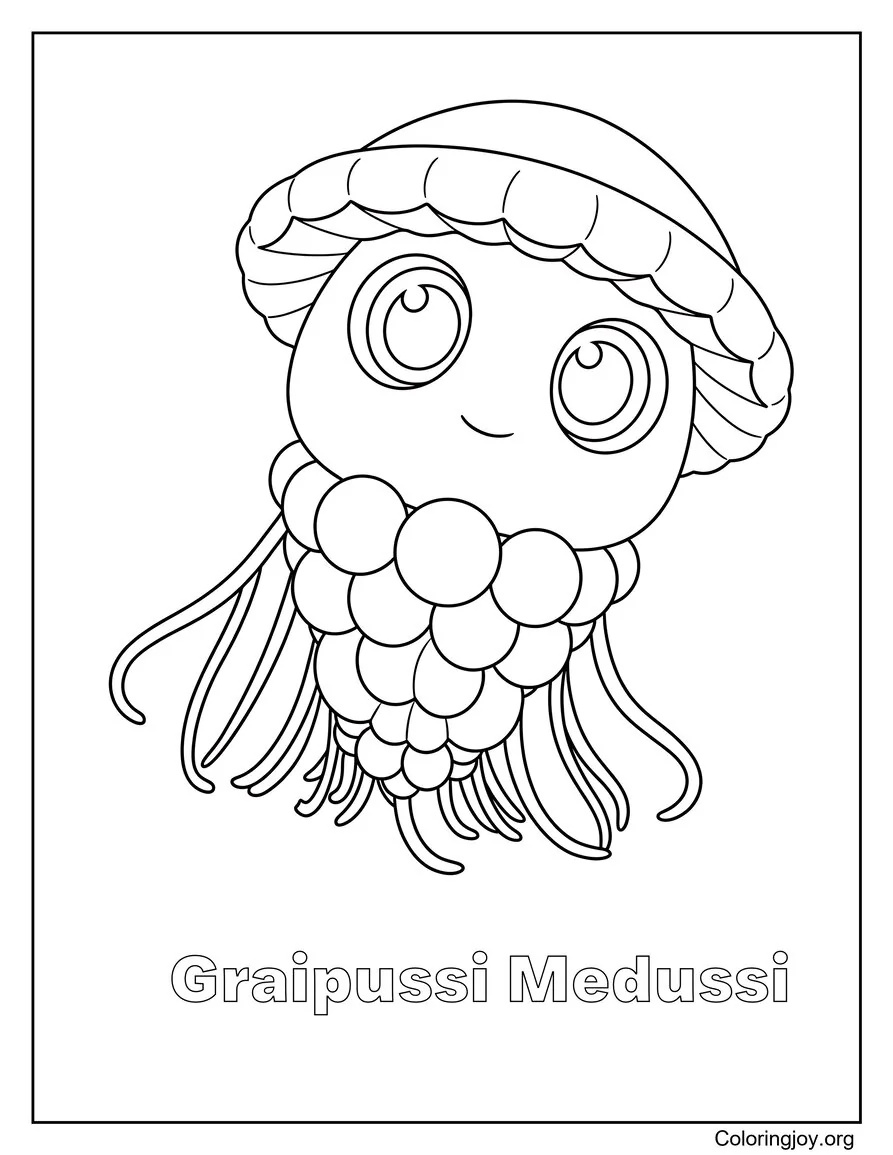 Graipussi Medussi página para colorear
