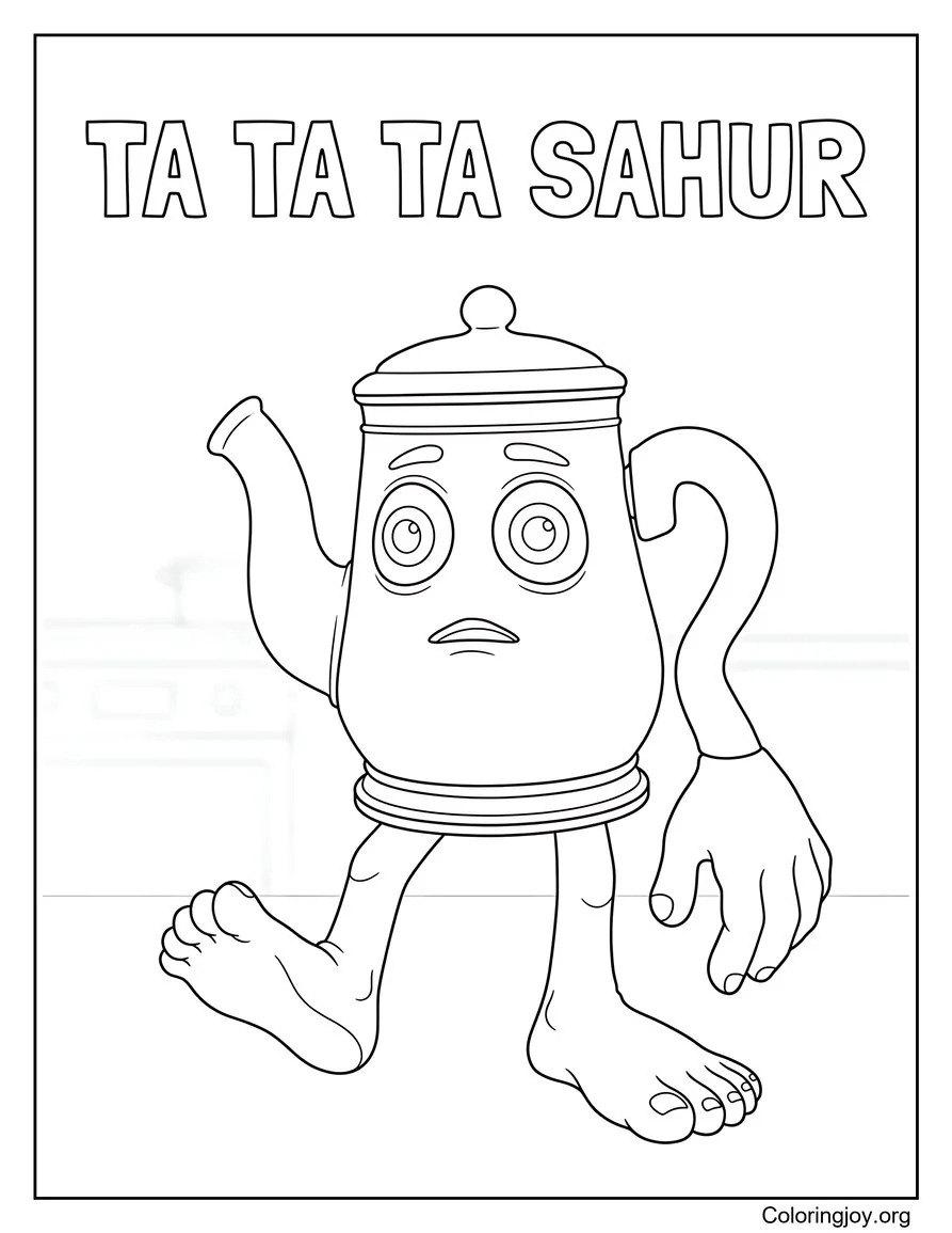 Ta Ta Ta Sahur página para colorear
